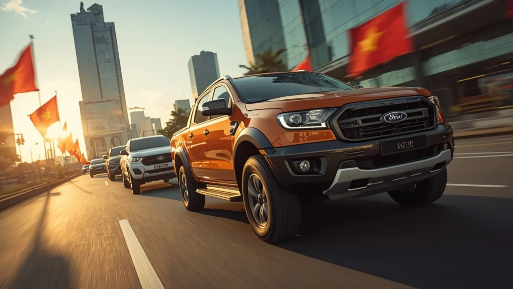 Ford Ranger, Vietnam pickup trucks, Toyota Hilux, Mitsubishi Triton, Isuzu D-Max, pickup truck sales 2025, automotive market Vietnam 1