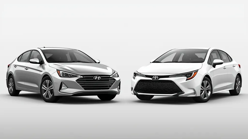 Side-by-side comparison of the Hyundai Elantra 2026 and Toyota Corolla 2026, highlighting design differences.