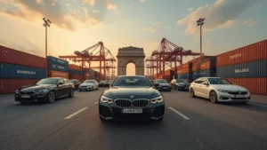 India car import tax, EU automotive trade, European car manufacturers, India auto market, car tariff reduction, Volkswagen India, BMW India, automotive FTA 1