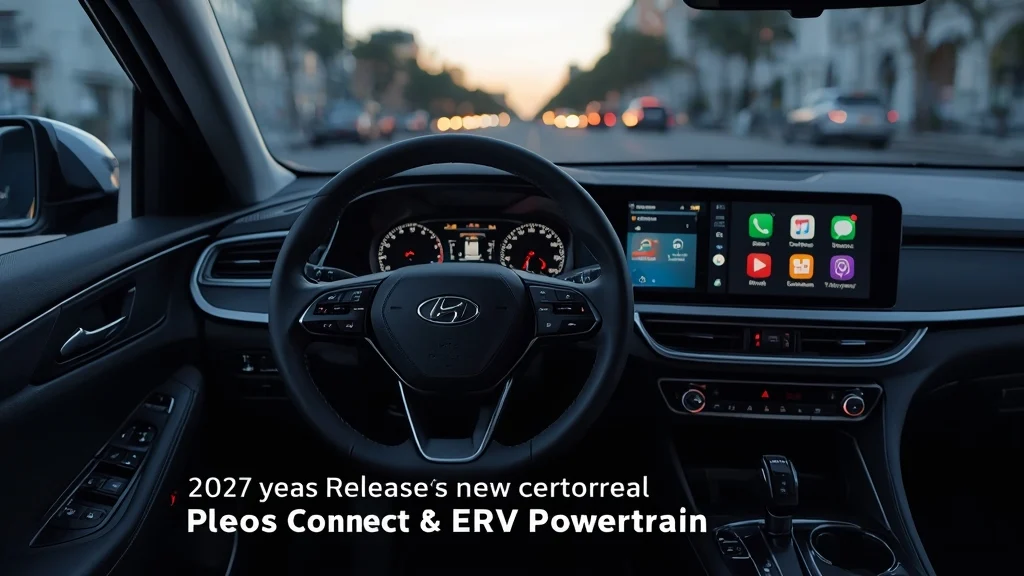 Hyundai Santa Fe facelift, PLEOS Connect, Hyundai SUV interior, EREV powertrain, new steering wheel, Hyundai 2027 release, extended range electric vehicle 1