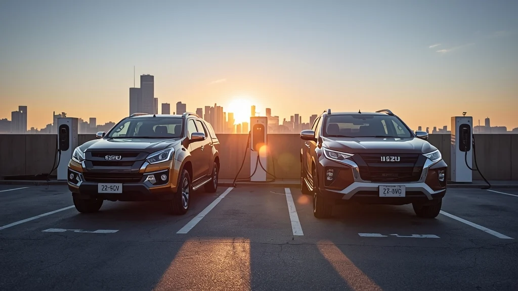 Isuzu D-Max PHEV, Isuzu Mu-X hybrid, plug-in hybrid pickup, diesel hybrid truck, 2027 vehicle launch, emissions regulations, Ford Ranger PHEV, BYD competition 1