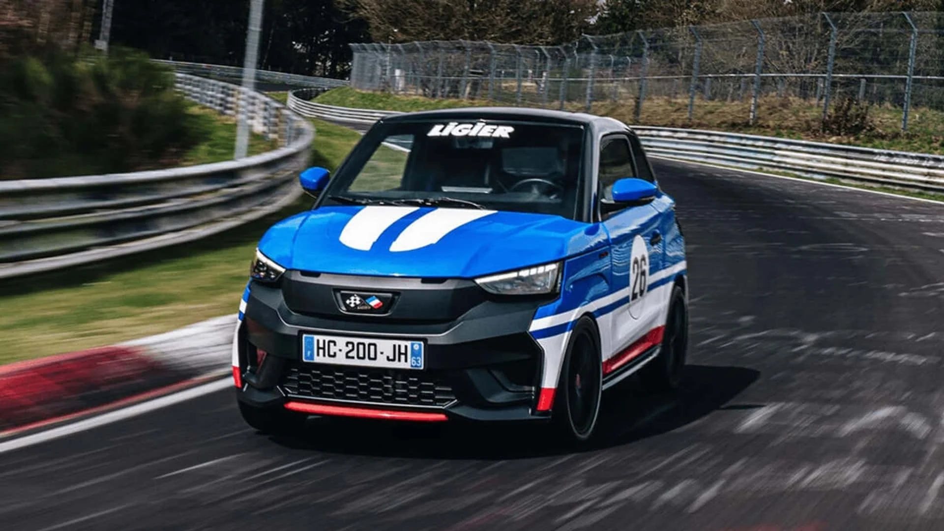 Nürburgring lap record, slowest Nürburgring lap, Ligier JS50, diesel microcar, fuel efficiency record, French automotive, Nürburgring endurance 2