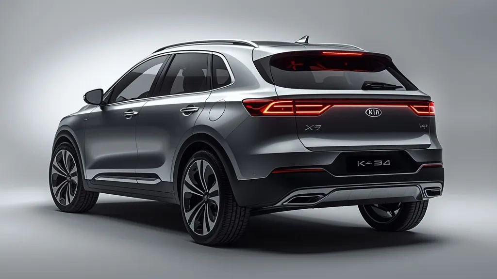 Futuristic rendering of the 2025 Kia K4 fastback sedan, the upcoming successor to the Kia Forte.