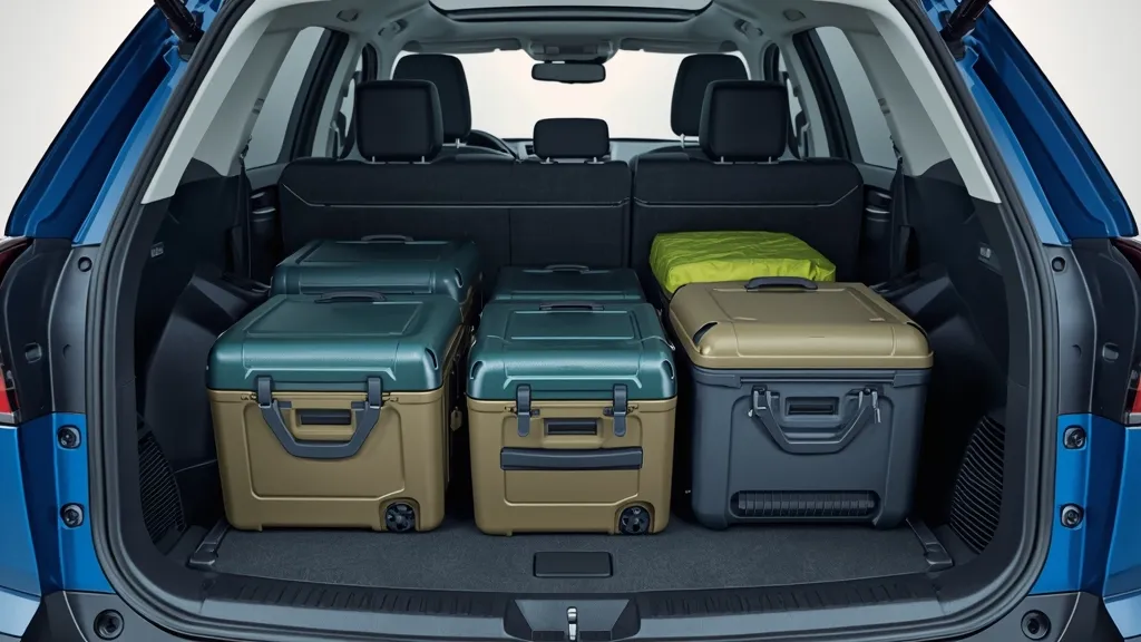 Spacious rear cargo area of a Toyota RAV4, demonstrating its impressive utility and ample cargo capacity small SUV.