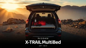 Nissan X‑Trail Multi‑Bed, camping SUV, hybrid e‑Power, outdoor adventure vehicle, fold‑out bed SUV, Nissan Japan, off‑road family SUV, Rock Creek edition 1