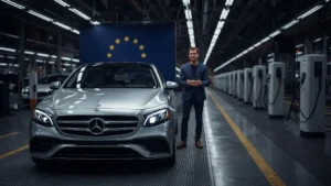 Mercedes-Benz, EV targets, European car market, plug-in hybrid, emissions regulations, S-Class launch, automotive industry, sustainability 1