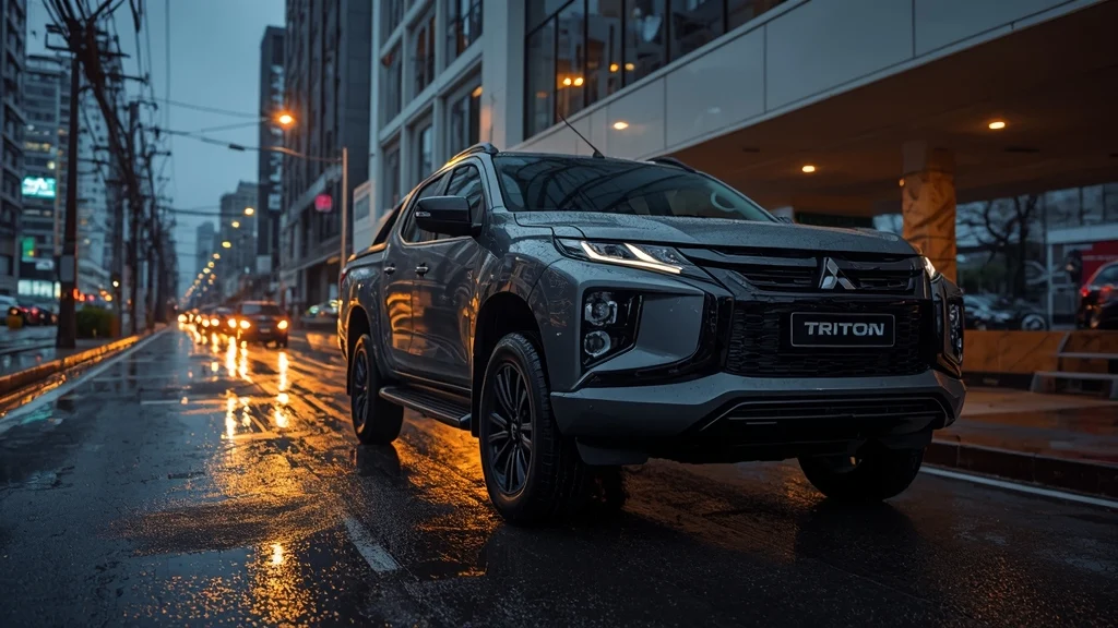 Mitsubishi Triton Street, Thailand pickup, 2.4L turbo diesel, Dynamic Shield grille, sporty pickup, Mega Cab, off‑road truck, $20,600 price 1