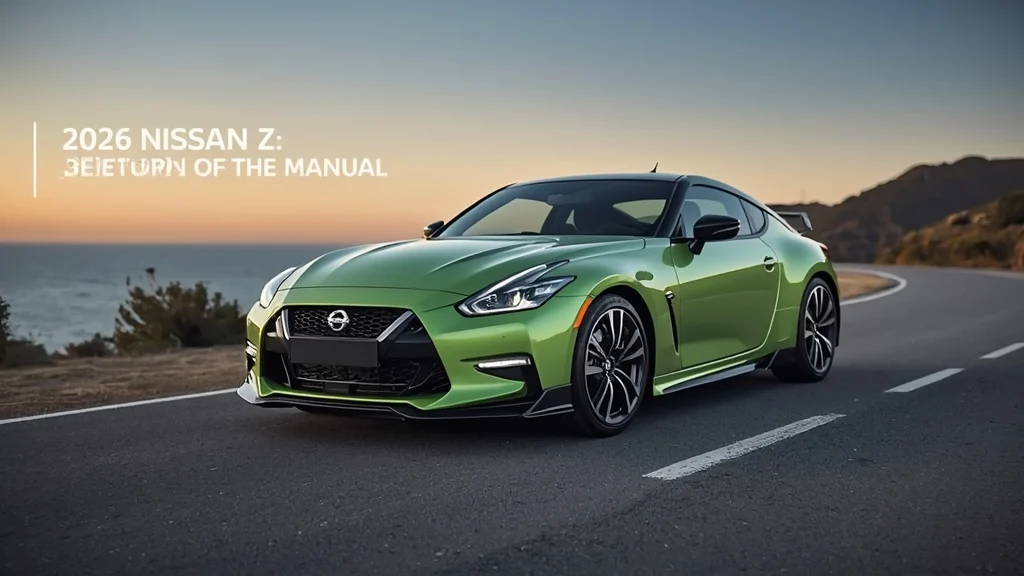 Nissan Z, 2026 Nissan Z facelift, Nissan Z manual transmission, Nissan Z specs, Nissan Z price, Nissan Z twin turbo, Nissan Z Unryu Green 1
