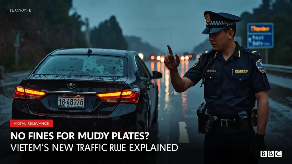 Vietnam traffic police, obscured license plates, traffic law Vietnam, road safety Vietnam, traffic violations, vehicle registration, highway rules, traffic enforcement 1
