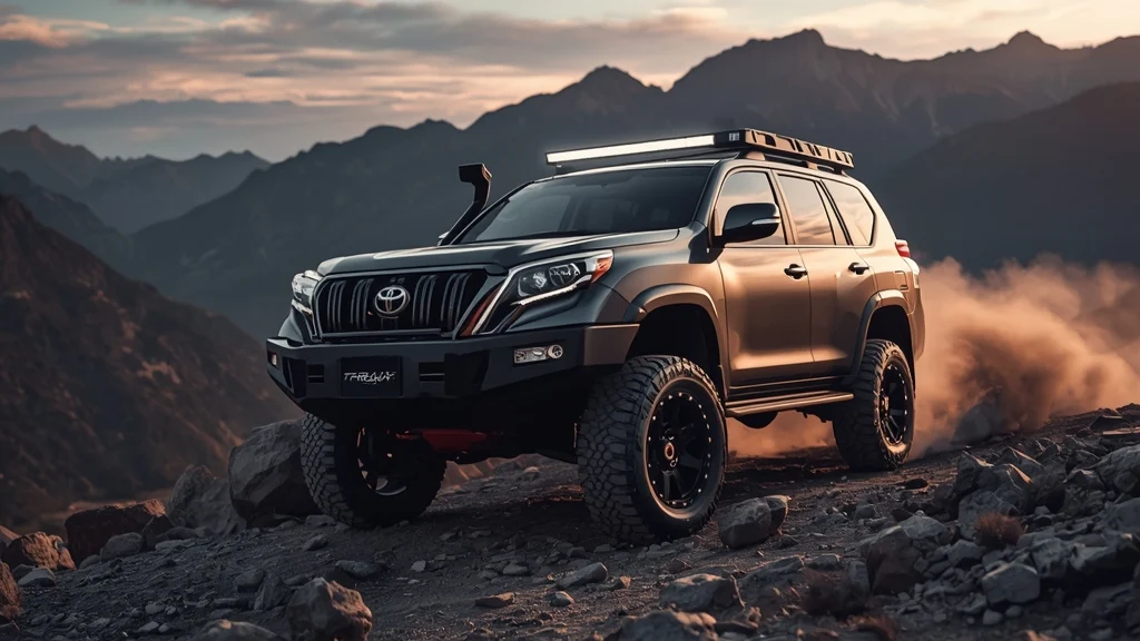 Toyota Prado off-road upgrade, Tokyo Auto Salon, Kuhl Racing, lifted SUV, 22 inch alloy wheels, Yokohama Geolandar tires, JAOS suspension, off-road accessories 1