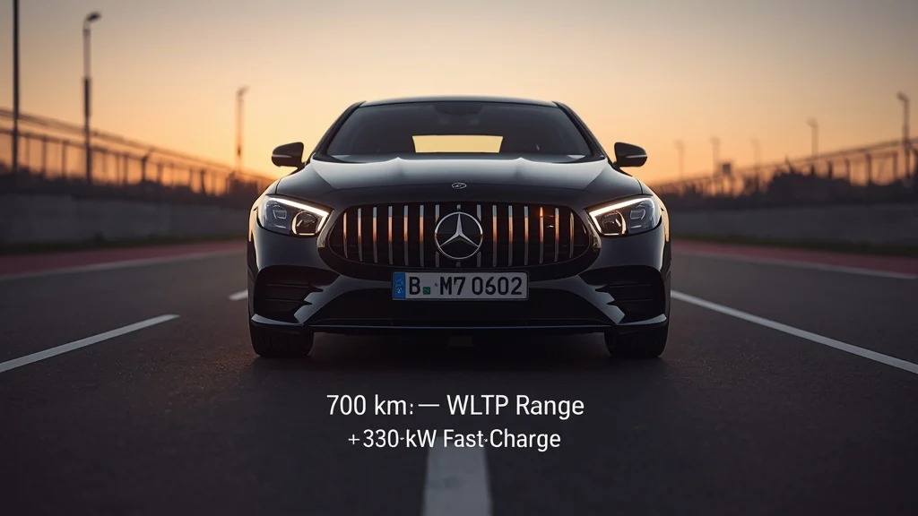 Mercedes E-Class EV, electric luxury sedan, 700km range, fast charging 330kW, GLC-inspired design, Mercedes EQ technology, 2025 Mercedes electric car 1