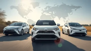 Toyota sales 2025, global car market, hybrid vehicles, electric vehicles, US auto tariffs, Chinese automakers competition, automotive industry trends 1