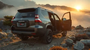 Toyota Land Cruiser Prado, Newscape upgrade, off-road SUV, Toyota facelift, sustainable interior, Japanese automotive, used car upgrade 1