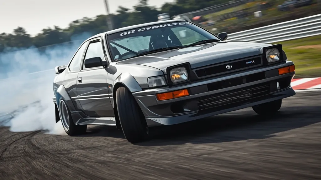 GR Corolla in action on a track, demonstrating its high-performance capabilities and thrilling driving dynamics.