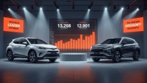 Toyota Yaris Cross, Mitsubishi Xforce, B segment SUV, Vietnam car sales 2025, hybrid SUV, automotive incentives, SUV sales battle 1