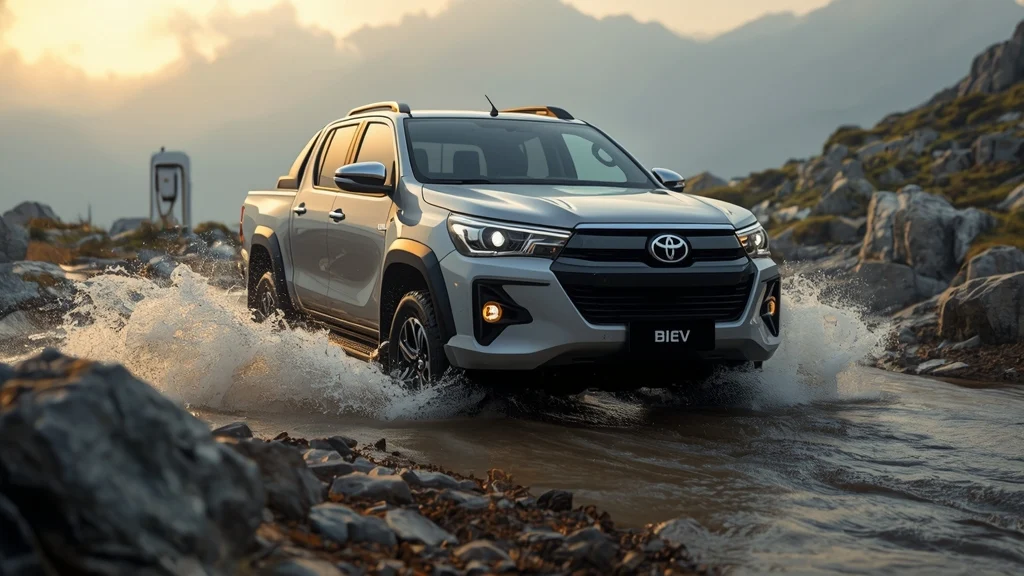 Toyota Hilux electric, Hilux BEV, electric pickup truck, Toyota mild hybrid, off‑road electric truck, hydrogen fuel cell pickup, European automotive market 1