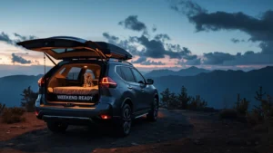 Nissan X-Trail, Multi-Bed, off-road SUV, camping SUV, outdoor adventure, hybrid e-Power, weekend getaway, portable sleeping bed 1