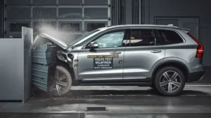 Volvo EX60, electric SUV, crash test, vehicle safety, electric car safety, multi‑function seat belt, Volvo safety technology 1
