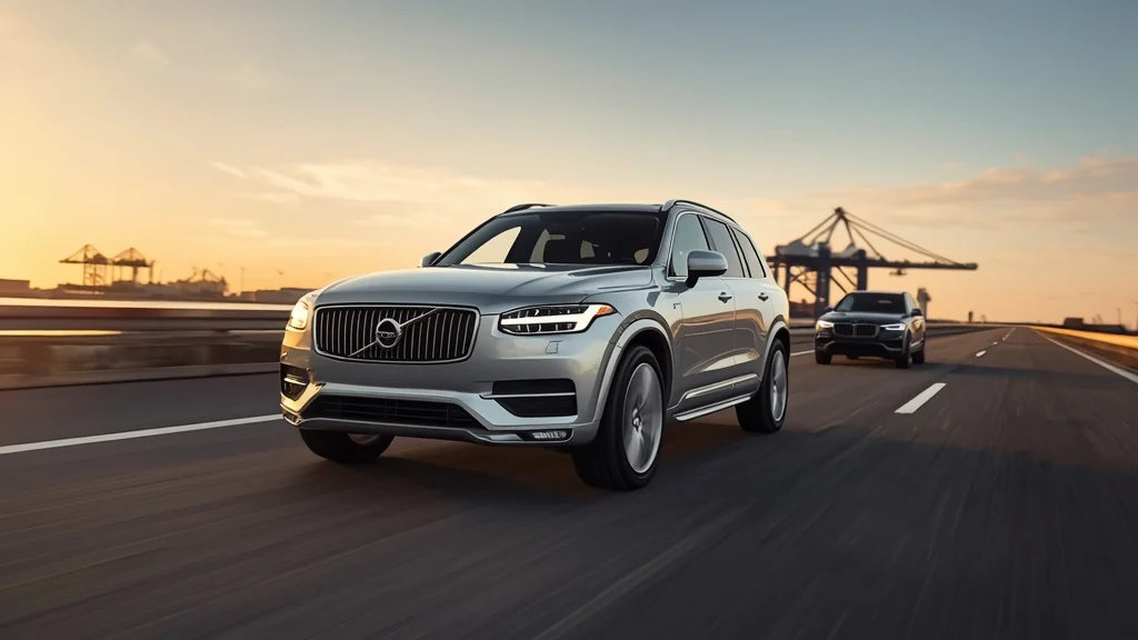 Volvo hybrid SUV, large luxury SUV, three-row SUV, Volvo flagship, Lexus LX competitor, BMW X7 rival, hybrid powertrain 1