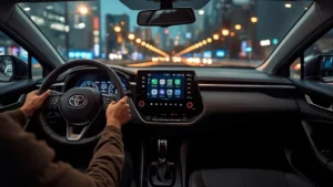 Toyota Yaris Cross, 2026 facelift, larger infotainment screen, hybrid SUV, Japanese market, electric parking brake, CVT transmission 1