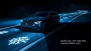 Mercedes S-Class headlights, LED headlights, 2027 Mercedes, digital headlight technology, automotive lighting, advanced LED system, Mercedes-Benz S-Class, vehicle safety lighting 1