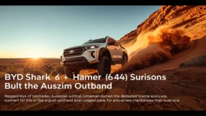 BYD Shark 6, pickup truck, off‑road accessories, Australian pickup market, hybrid pickup, PHEV pickup, Hamer 4x4, rugged upgrade 1