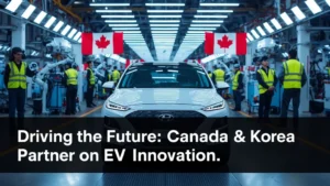 Korean car manufacturers Canada, Hyundai EV Canada, Canada automotive investment, South Korea Canada trade, EV battery supply chain Canada, Hanwha submarine deal, Canadian auto market 1