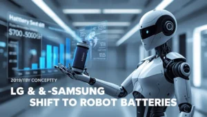 robot batteries, EV battery manufacturers, humanoid robots, LG Energy Solution, Samsung SDI, battery market, robotics industry 1