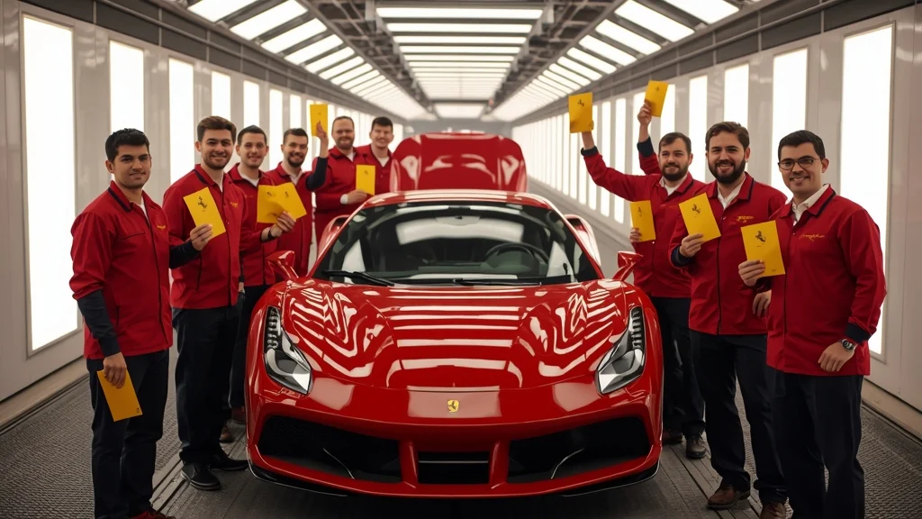 Ferrari bonus, employee incentive, automotive profits, Ferrari earnings 2024, electric Ferrari, Ferrari Luce, hybrid cars, luxury car industry 1