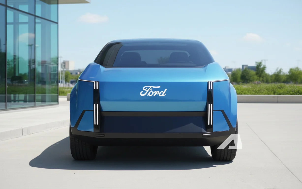 Ford electric pickup, mid-size electric truck, 2027 electric vehicle, gigacasting, aerodynamic EV design, LFP battery, electric pickup price 5