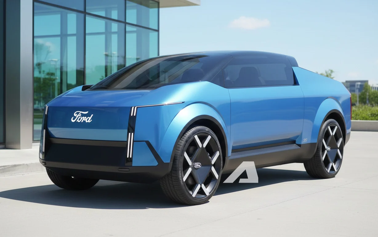 Ford electric pickup, mid-size electric truck, 2027 electric vehicle, gigacasting, aerodynamic EV design, LFP battery, electric pickup price 6