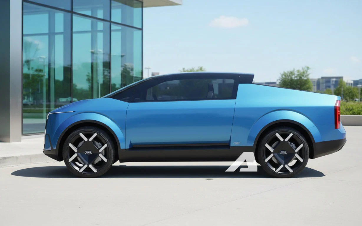 Ford electric pickup, mid-size electric truck, 2027 electric vehicle, gigacasting, aerodynamic EV design, LFP battery, electric pickup price 7