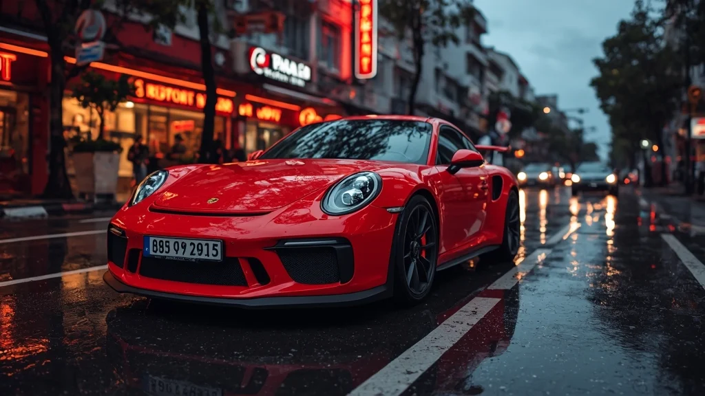Guard Red Porsche 911 GT3 RS Roars onto Vietnam’s Streets
