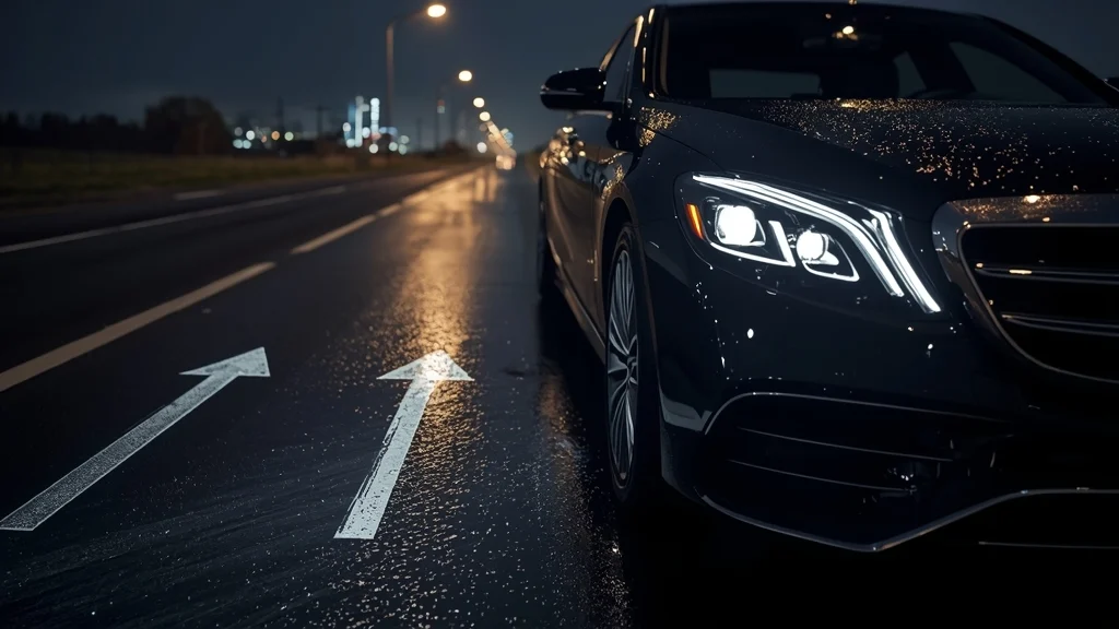 Mercedes Digital Light, S-Class headlights, advanced headlight technology, night driving safety, automotive lighting, Mercedes-Benz safety features, digital illumination 1