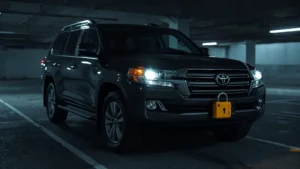 Toyota car theft, CAN bus hack, steering wheel lock, vehicle security, Australia car theft, Toyota Land Cruiser theft 1