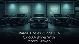 Mazda US sales, Mazda sales decline, CX-5 sales drop, Mazda CX-50 record, automotive market 2024, US car sales slump 1