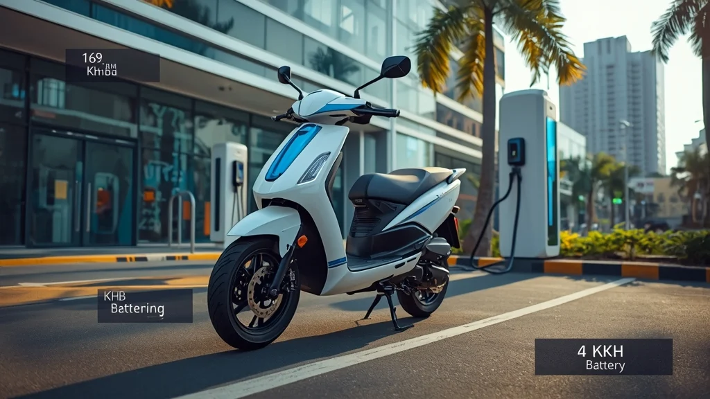 Yamaha EC-06, electric scooter India, Yamaha electric bike price, 4 kWh battery scooter, electric motorcycle specs, India electric vehicle launch, premium electric scooter 1