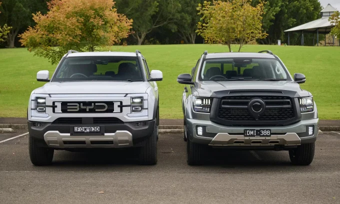 Chinese pickup trucks, hybrid pickup, Ford CEO Jim Farley, BYD Shark 6, GWM Cannon Alpha, electric trucks, automotive market trends 2