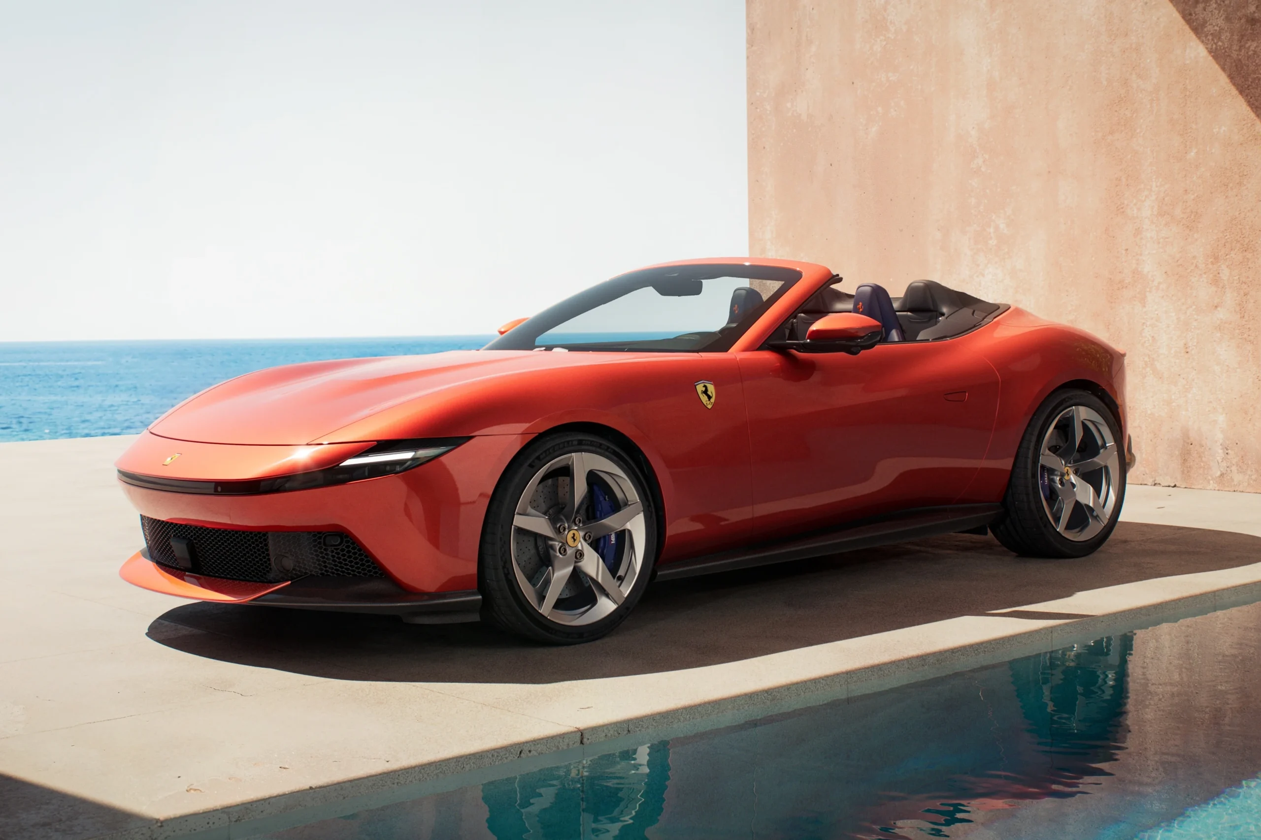 Ferrari Amalfi Spider, Ferrari convertible, V8 supercar, 640 horsepower, luxury sports car, 2024 Ferrari, high performance roadster 2