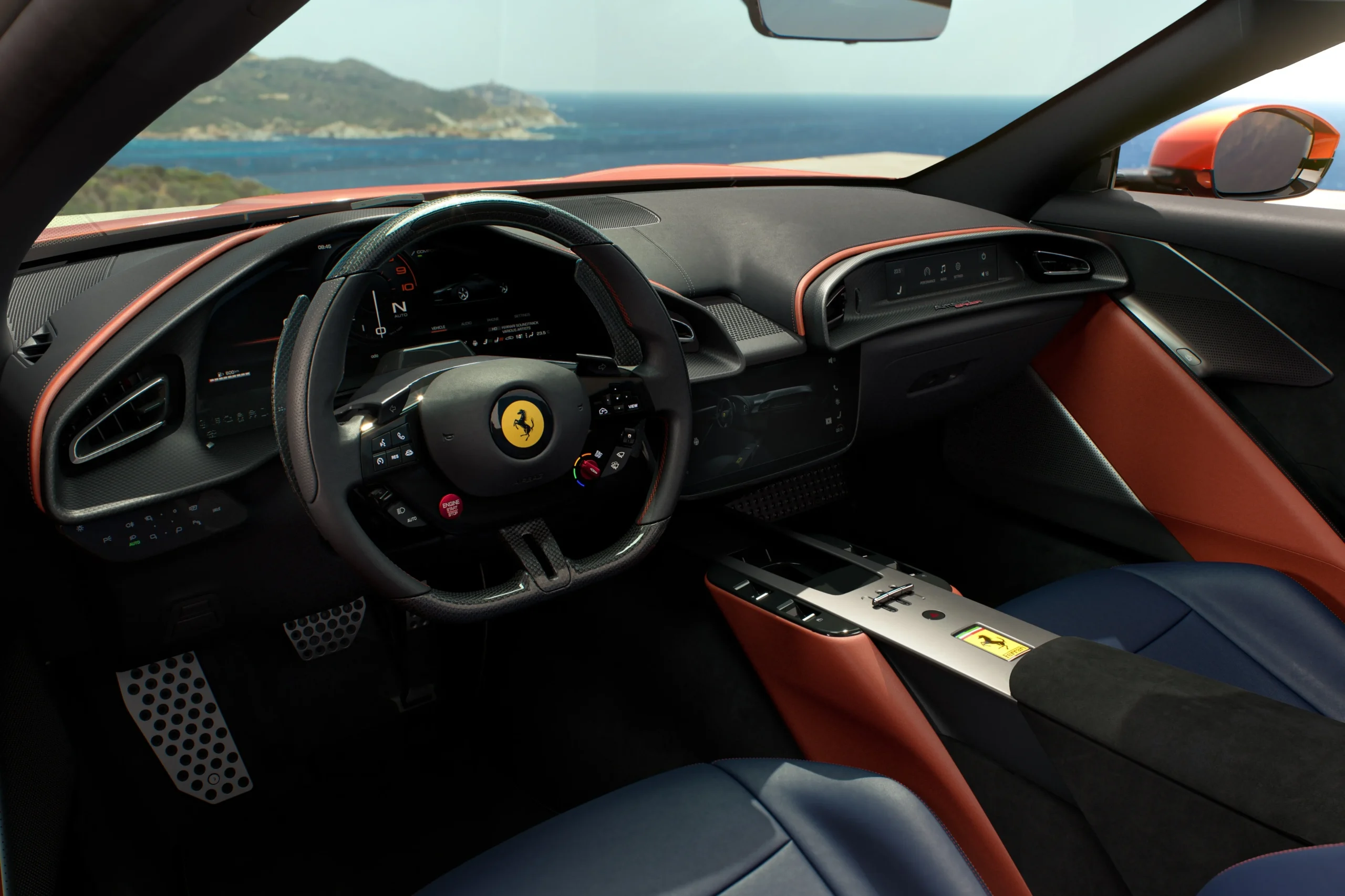 Ferrari Amalfi Spider, Ferrari convertible, V8 supercar, 640 horsepower, luxury sports car, 2024 Ferrari, high performance roadster 9