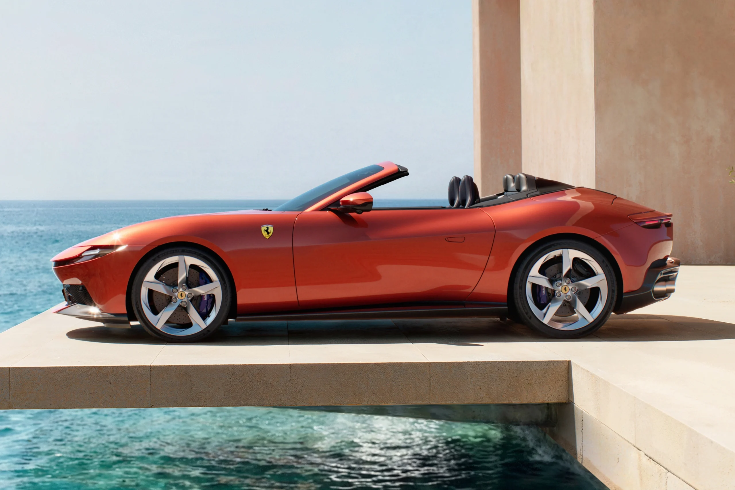 Ferrari Amalfi Spider, Ferrari convertible, V8 supercar, 640 horsepower, luxury sports car, 2024 Ferrari, high performance roadster 5