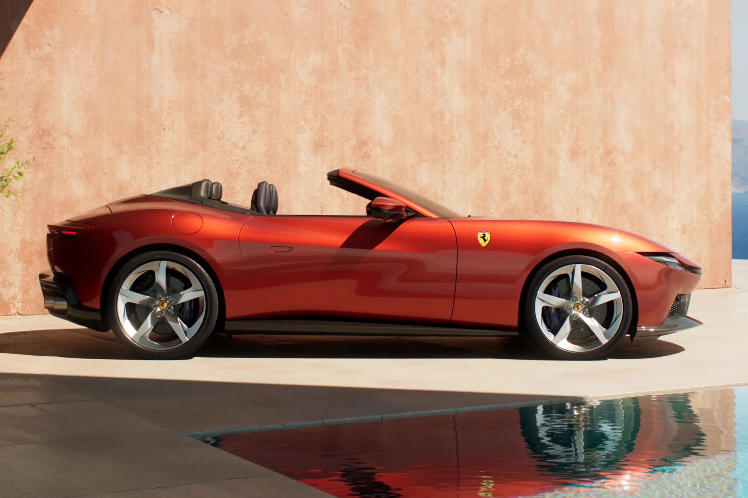 Ferrari Amalfi Spider, Ferrari convertible, V8 supercar, 640 horsepower, luxury sports car, 2024 Ferrari, high performance roadster 12