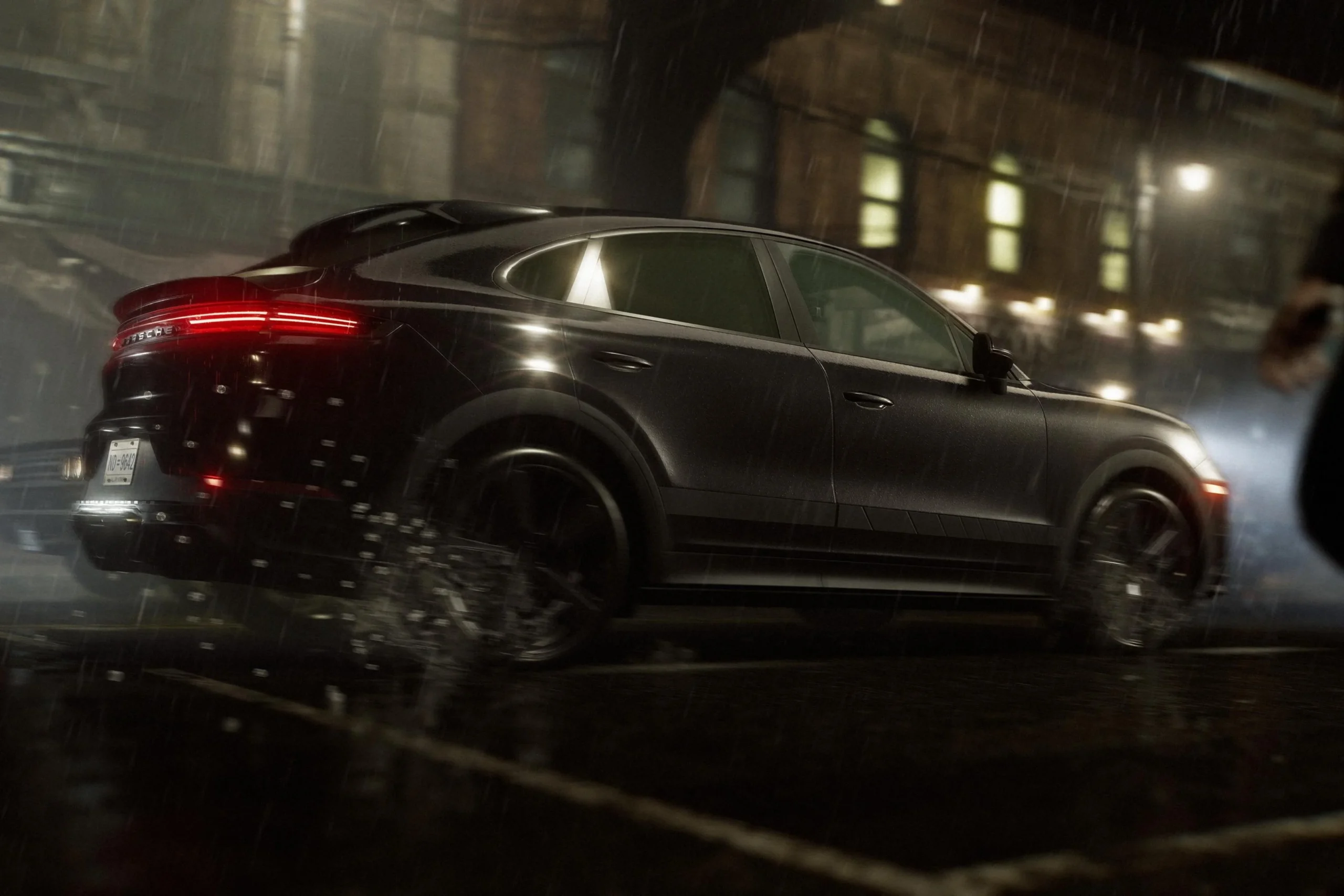 Porsche Cayenne Turbo GT, Leon Scott Kennedy, Resident Evil Requiem, Capcom gaming SUV, Porsche partnership, gaming Easter egg, high-performance SUV 4