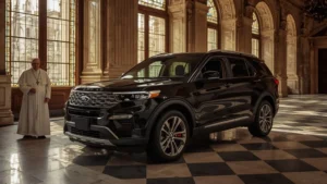 Ford Explorer, customized SUV, Pope gift, Vatican, Chicago-built, hybrid V6, Jim Farley, luxury SUV 1