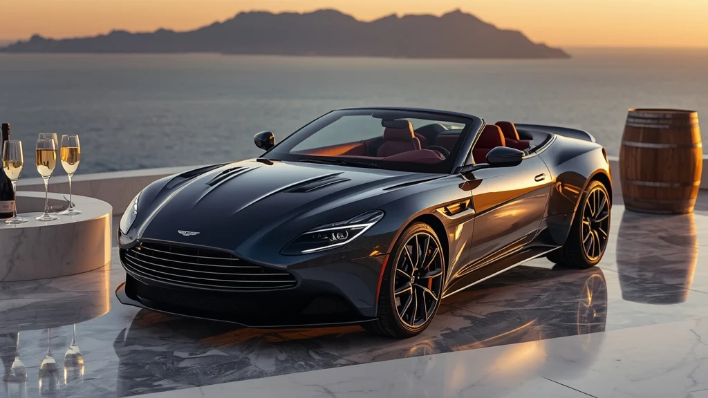 Aston Martin Vanquish Volante, Wave Edition, luxury supercar, Naples Winter Wine Festival, V12 twin‑turbo, limited edition car, high‑price auction 1
