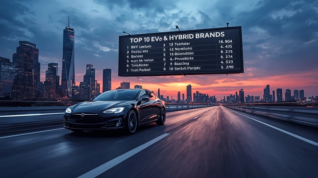 electric vehicles, EV sales 2025, BYD Tesla competition, top electric car brands, hybrid vehicles, global EV market, PHEV market share 1