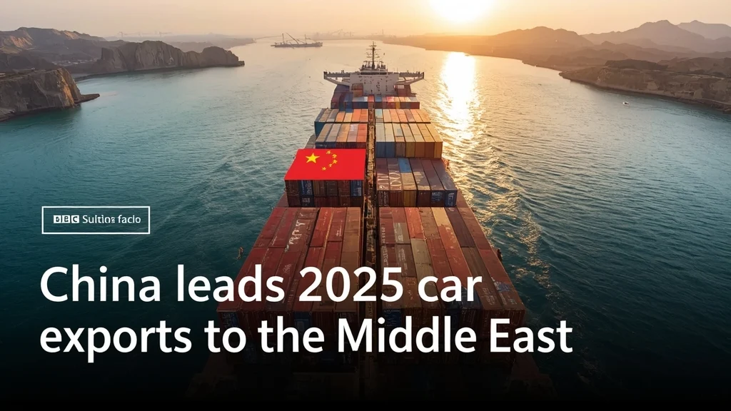 car exports, Middle East automotive market, largest car exporter, automotive supply chain, Hormuz shipping route, Chinese car exports, Indian auto exports, Korean car market 1