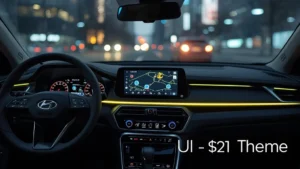 Hyundai Pokemon interface, car infotainment themes, Pokemon car skin, Hyundai digital dashboard, automotive UI customization, Hyundai Pokemon package 1
