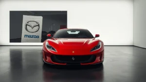 Ferrari Luce, Ferrari electric car, Mazda Luce trademark, EV naming dispute, luxury electric supercar, automotive trademark battle, Lamborghini EV project 1