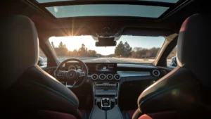 Mercedes AMG GT 4-door coupe electric, electric supercar, AMG interior, luxury electric sedan, MBUX infotainment, AMG performance seats, panoramic roof 1